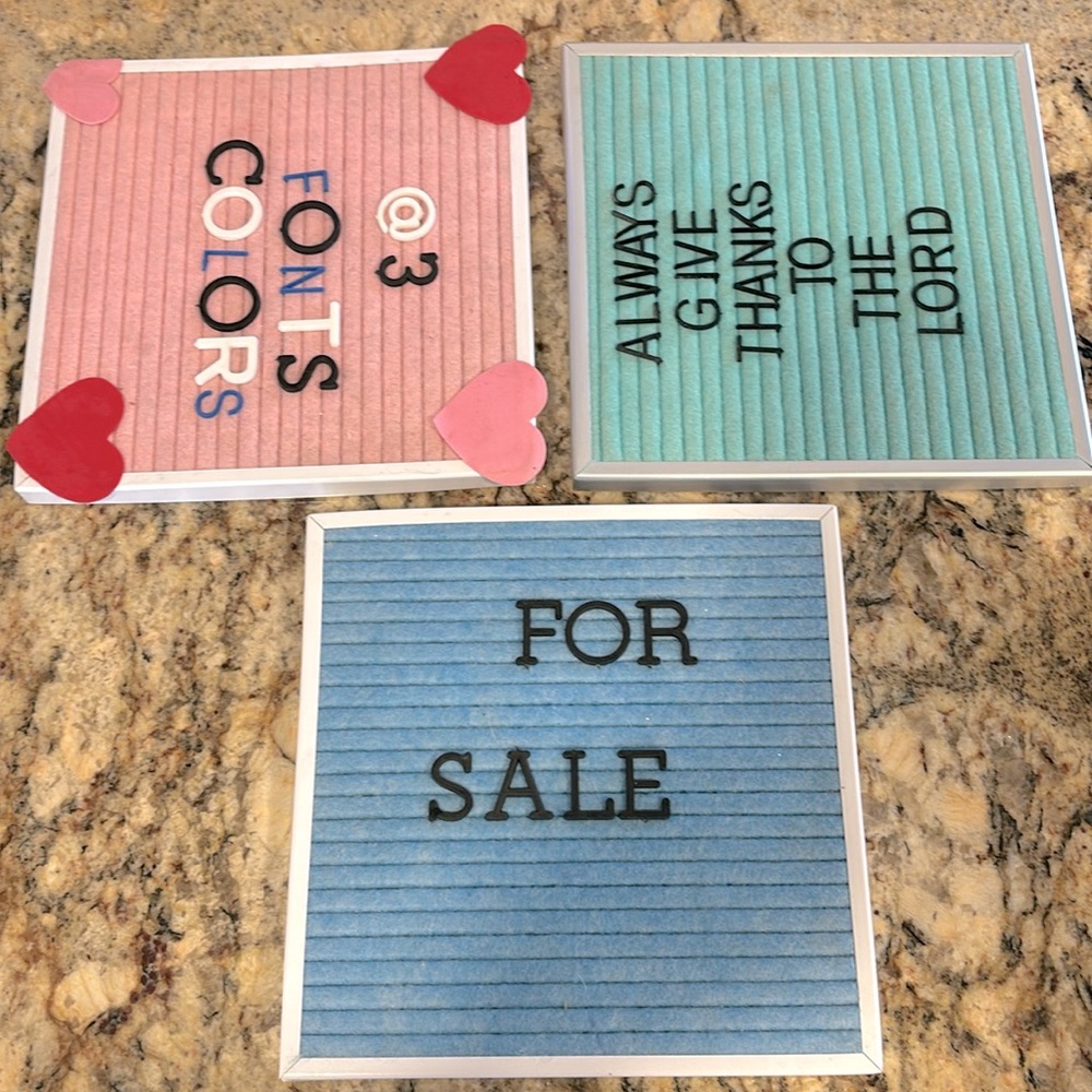 Felt message boards